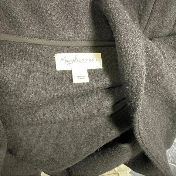 Magnolia Grace Women’s Motto Jacket Size Large Black Wool Office Night Out - Picture 7 of 7